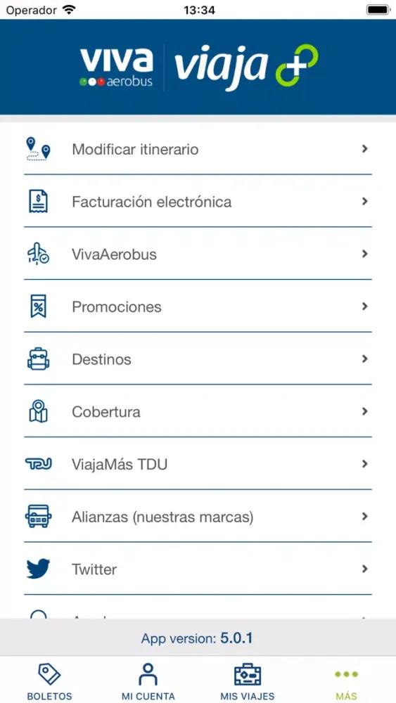 ภาพหน้าจอของ Viaja Más - Compra boletos
