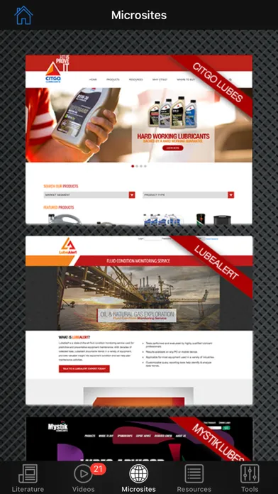 Zrzuty ekranu Lubricants
