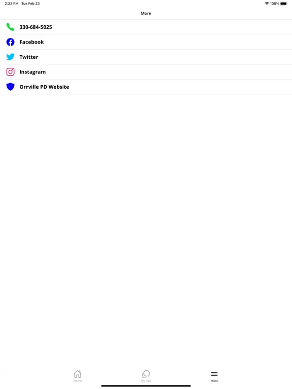 Orrville PD iPad  스크린샷