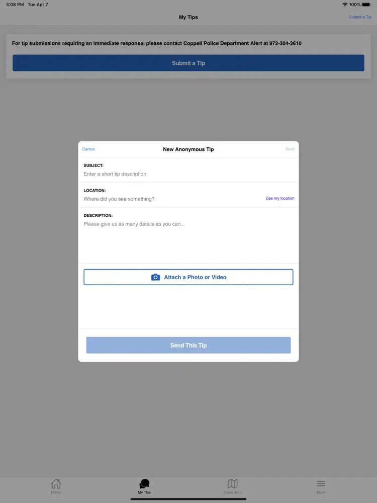Coppell PD iPad  سکرین شاٹس