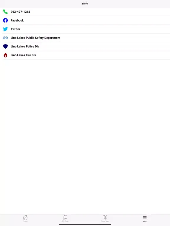 Lino Lakes Public Safety Dept. iPad  Screenshots