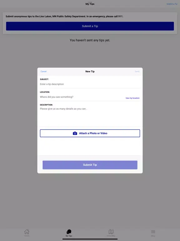 Lino Lakes Public Safety Dept. iPad  Screenshots