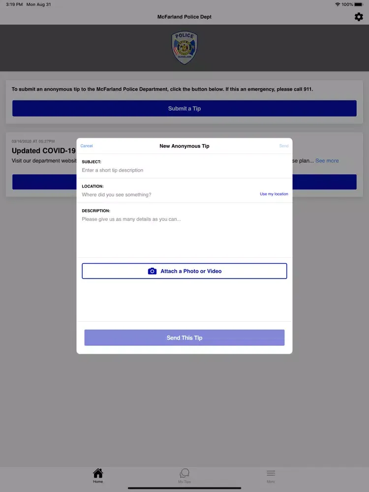 McFarland PD iPad 应用截图