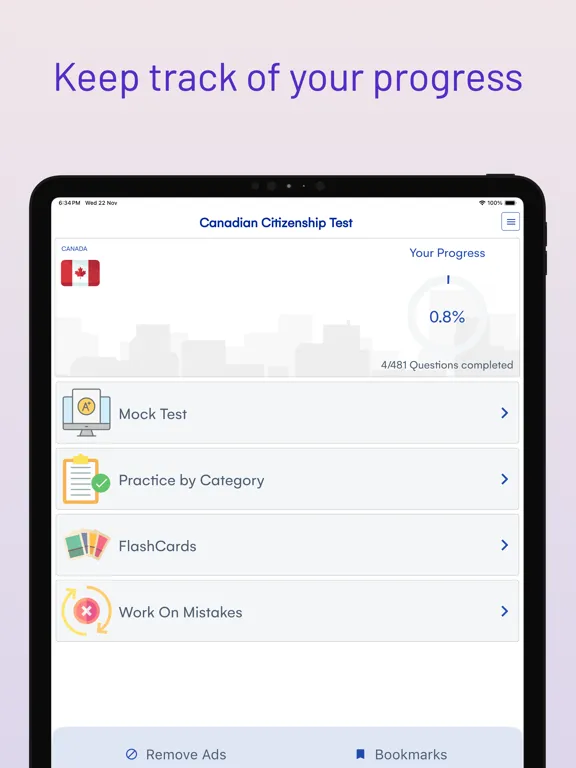 Canadian Citizenship Exam Prep iPad  Screenshots