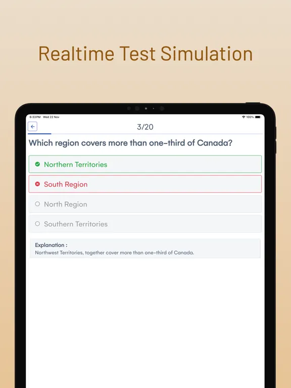 Canadian Citizenship Exam Prep iPad  Screenshots
