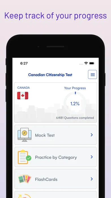 Canadian Citizenship Exam Prep Screenshots