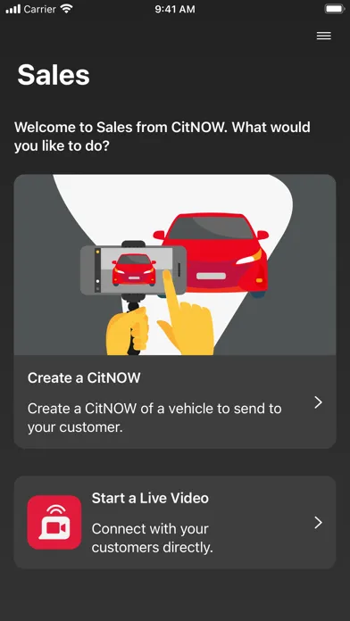 Ảnh chụp màn hình của CitNOW Sales