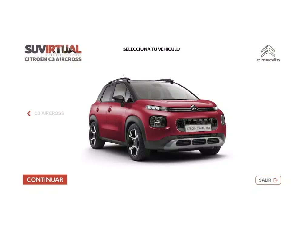Screenshot di SUVIRTUAL EXPERIENCE CITROËN iPad 