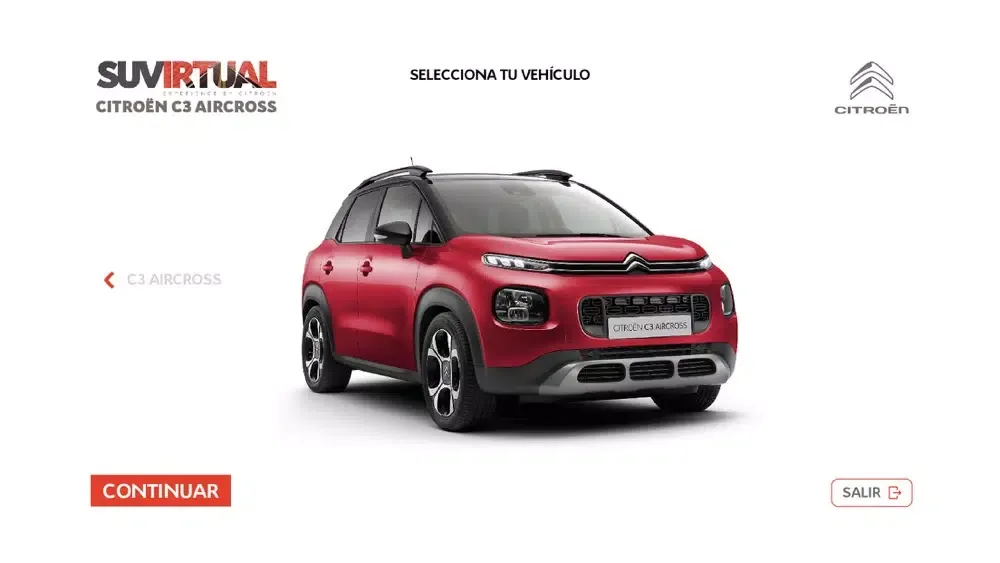 Screenshot di SUVIRTUAL EXPERIENCE CITROËN