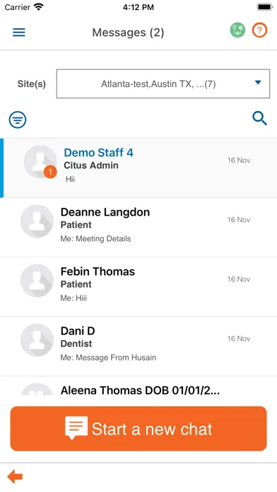 Ảnh chụp màn hình của MatrixCare Link