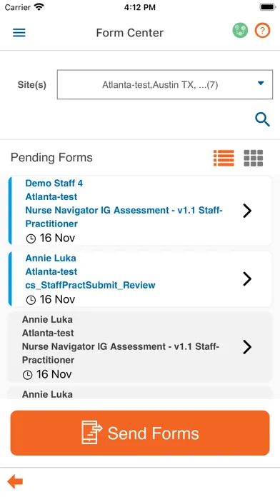 Ảnh chụp màn hình của MatrixCare Link