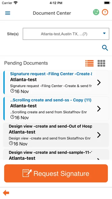 Ảnh chụp màn hình của MatrixCare Link