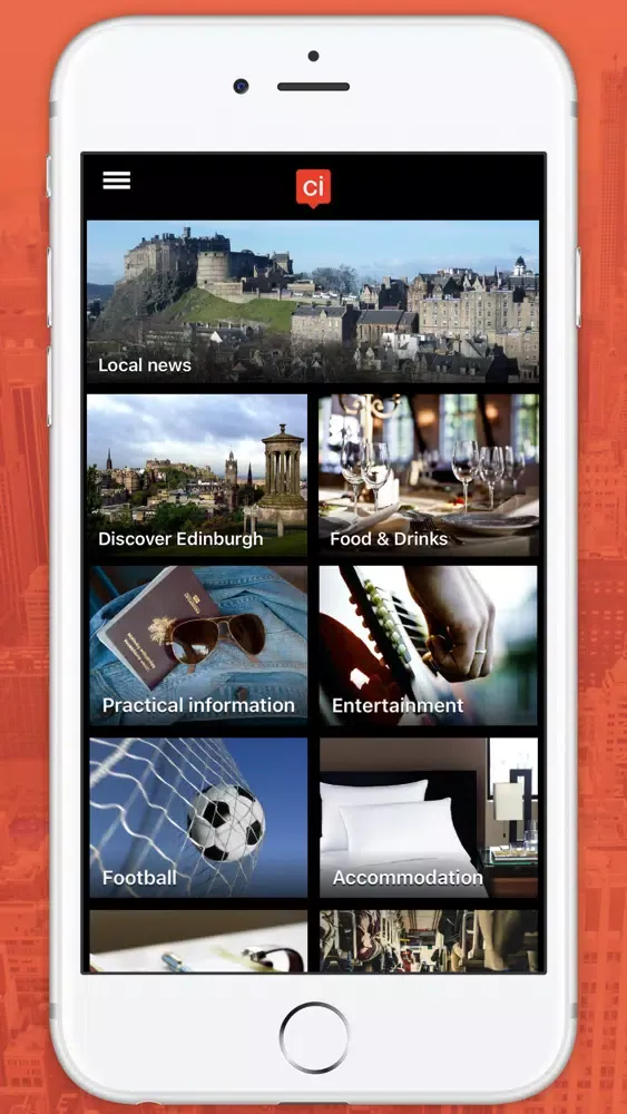 Edinburgh App スクリーンショット