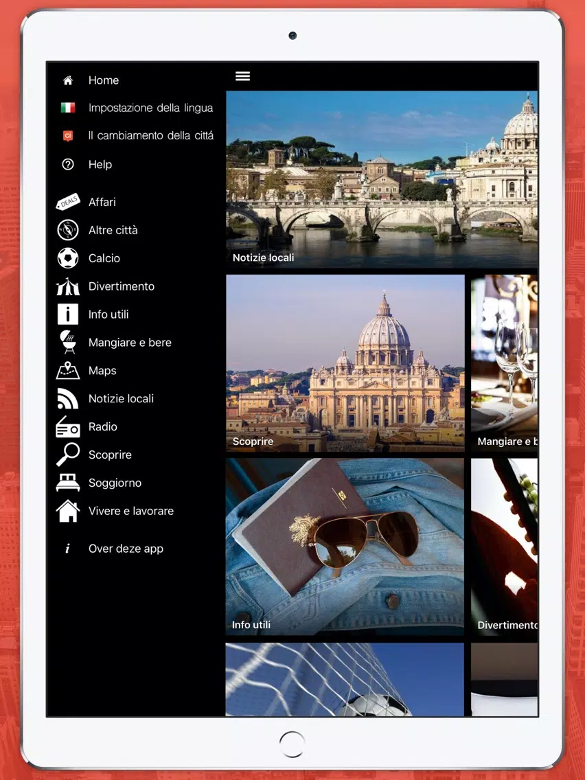 Ảnh chụp màn hình của Cuneo iPad 