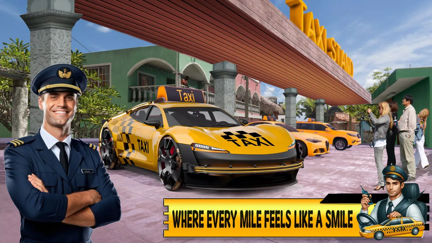 Ảnh chụp màn hình của City Taxi Auto Racer Taxi Game