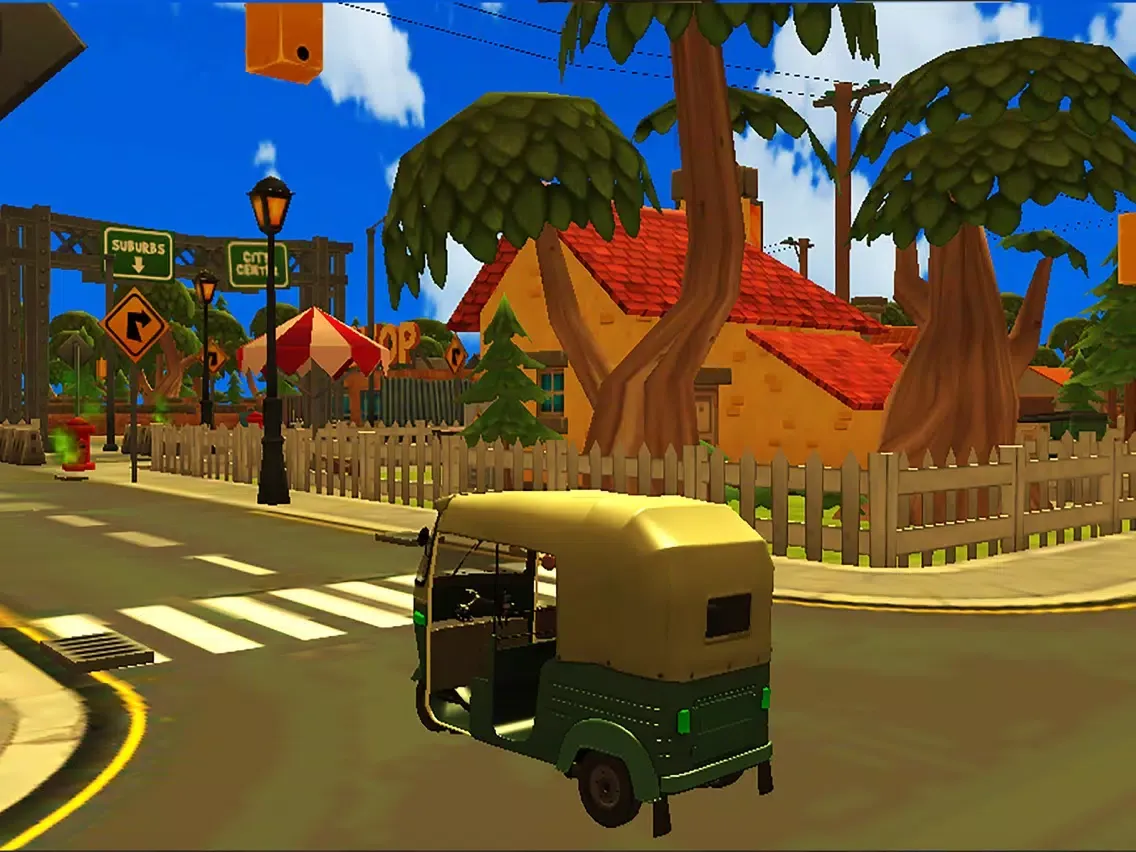 City Tuk Tuk Rickshaw : free simulation game iPad  Screenshots