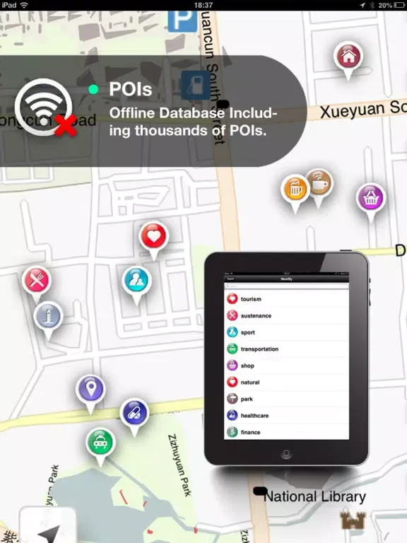 ภาพหน้าจอของ Nottingham Map iPad 