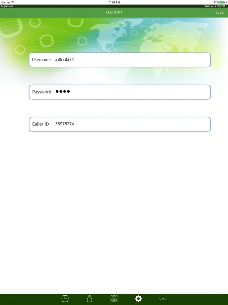CKCall iPad  سکرین شاٹس