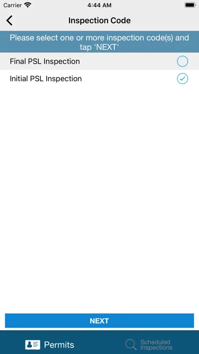 OPW Inspection Request スクリーンショット