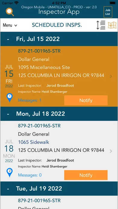 Oregon Inspector App স্ক্রিনশট