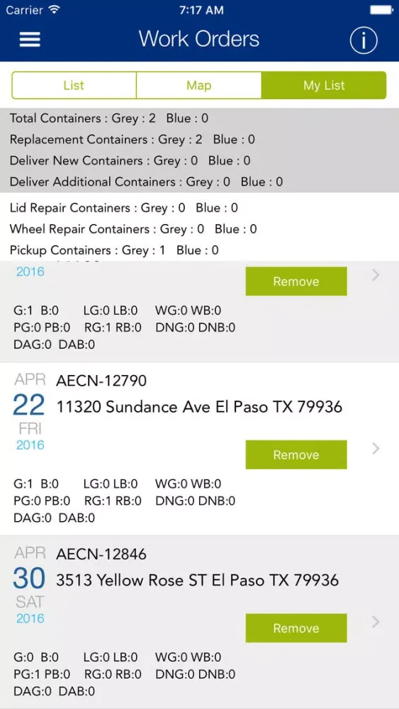 El Paso Container App سکرین شاٹس