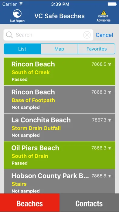 Ảnh chụp màn hình của VC Safe Beaches
