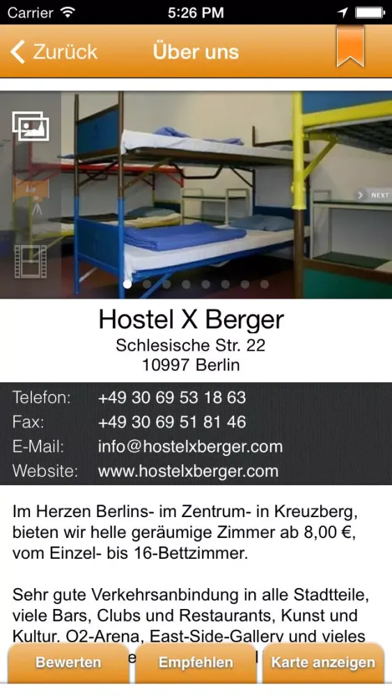 Ảnh chụp màn hình của Hostel X Berger