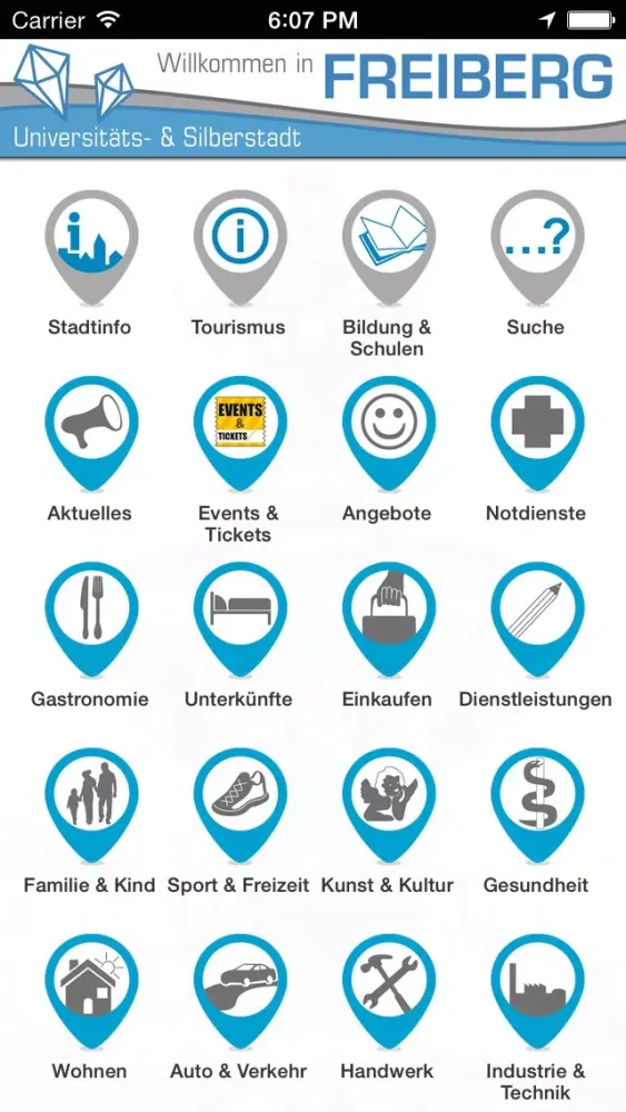 Freiberg App Screenshots