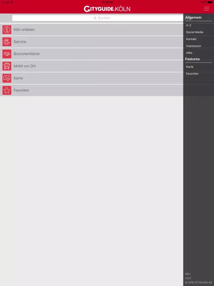 Köln App iPad  Screenshots