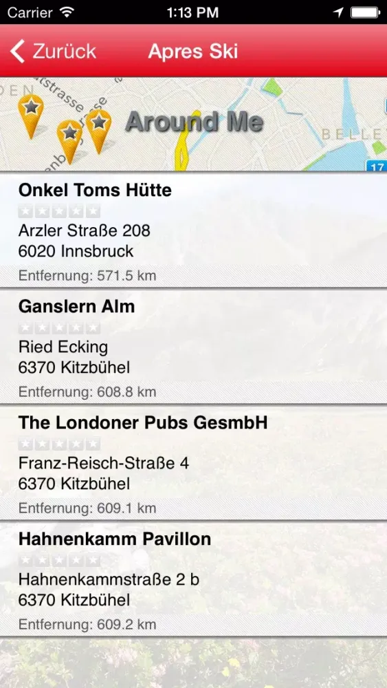 Capturas de pantalla de Tirol App