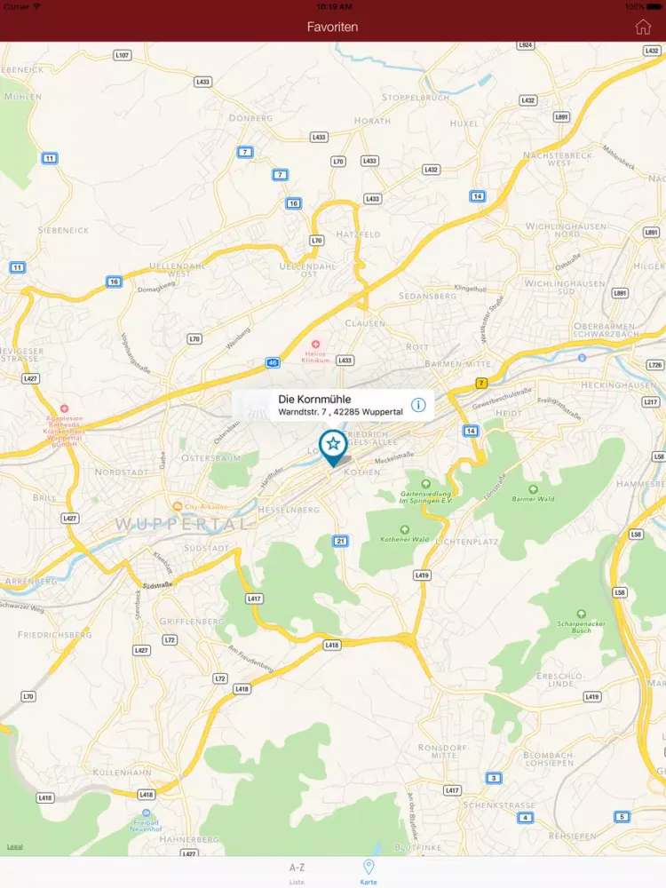 Wuppertal App iPad 应用截图