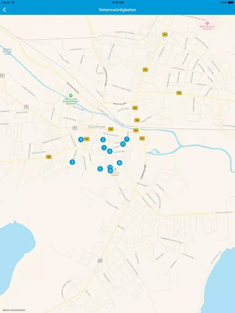 Zrzuty ekranu Güstrow iPad 