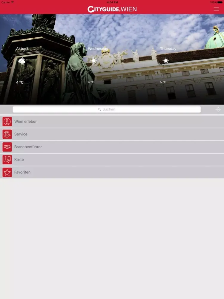 Capturas de tela do Wien App iPad 