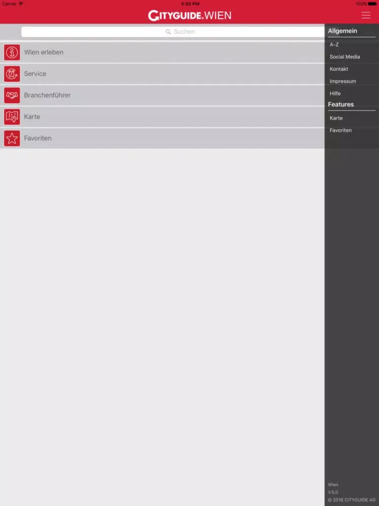 Capturas de tela do Wien App iPad 