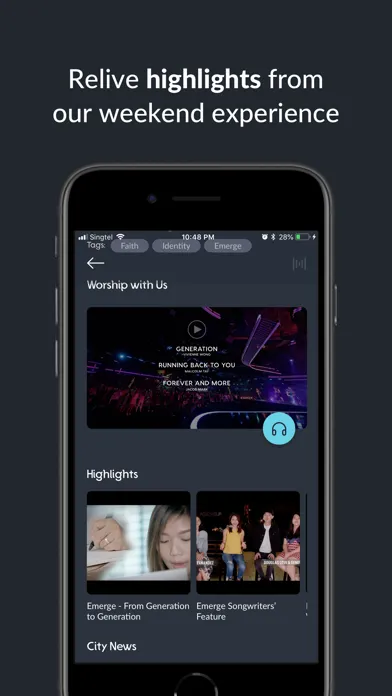 ภาพหน้าจอของ The CHC App