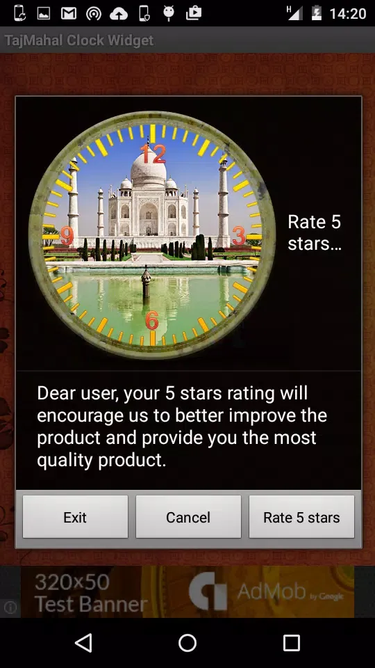Taj Mahal clock widget free应用截图