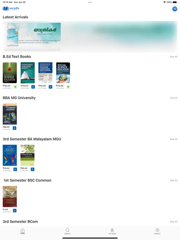 Capturas de tela do Saradhi Ebooks iPad 