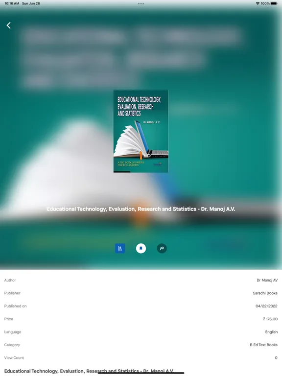 Capturas de tela do Saradhi Ebooks iPad 