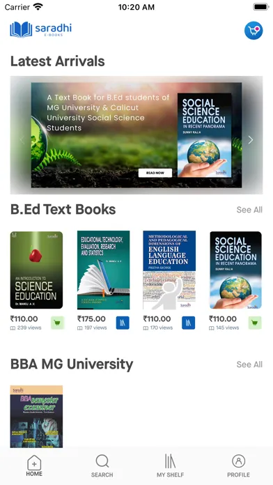 Capturas de tela do Saradhi Ebooks