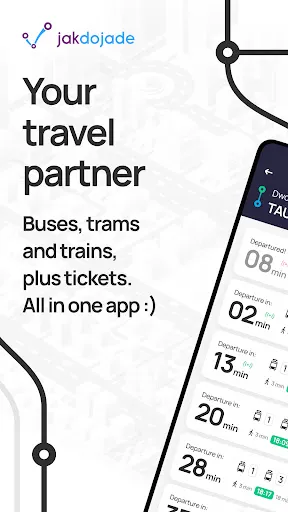 Zrzuty ekranu Jakdojade: public transport
