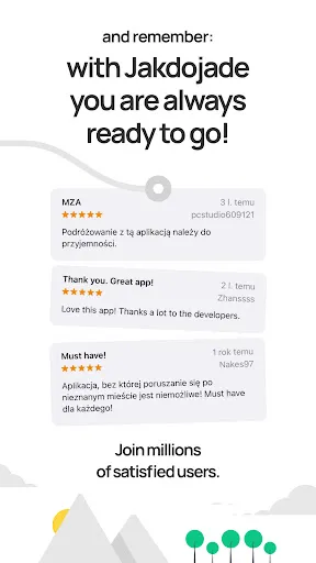 Zrzuty ekranu Jakdojade: public transport