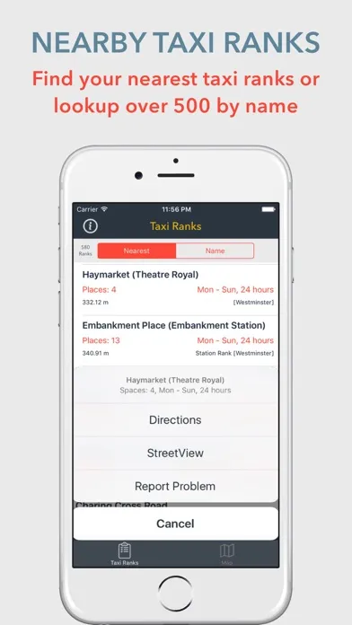 Ảnh chụp màn hình của Taxi Ranks London