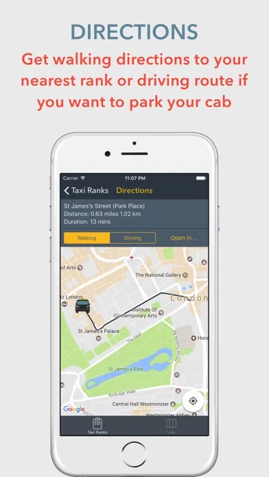 Ảnh chụp màn hình của Taxi Ranks London