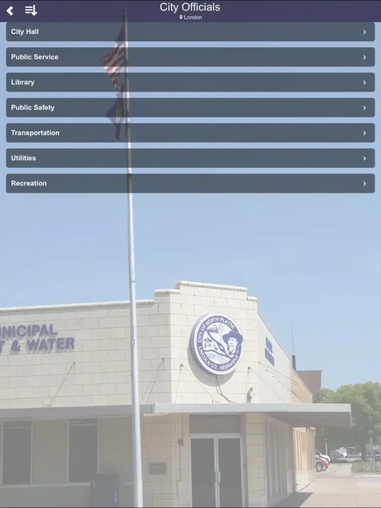 Capturas de pantalla de City of North Platte iPad 