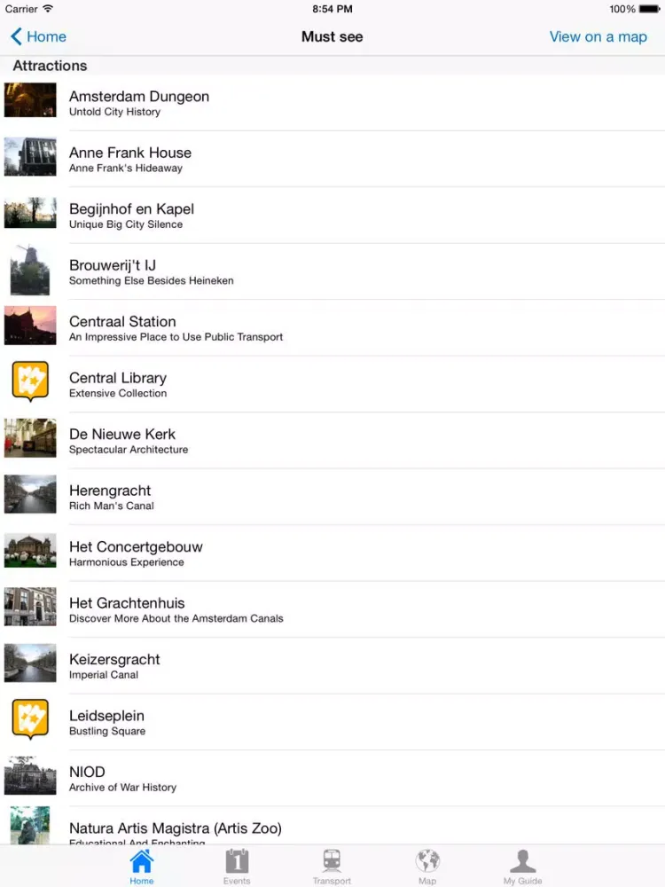 Ảnh chụp màn hình của Amsterdam Travel Guide Offline iPad 