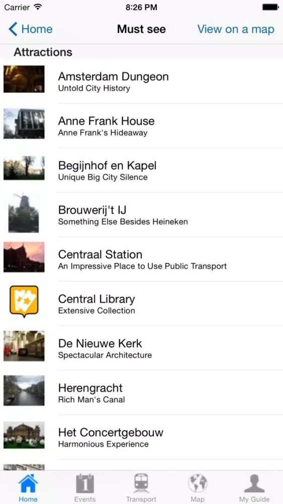 Ảnh chụp màn hình của Amsterdam Travel Guide Offline