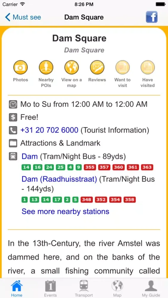 Ảnh chụp màn hình của Amsterdam Travel Guide Offline