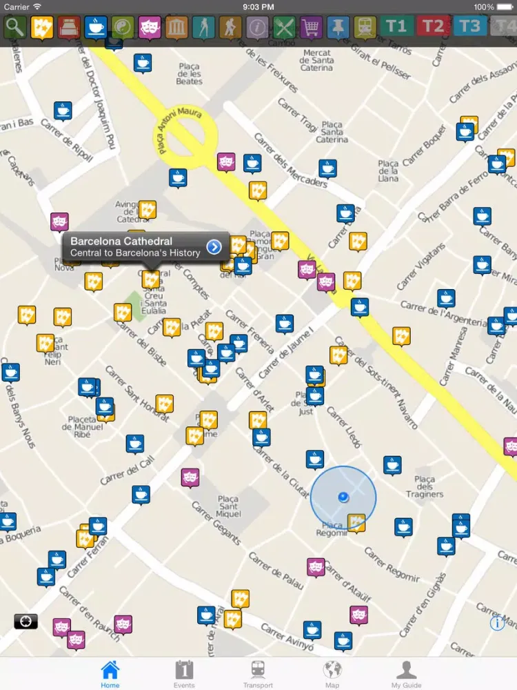 Capturas de tela do Barcelona Travel Guide Offline iPad 