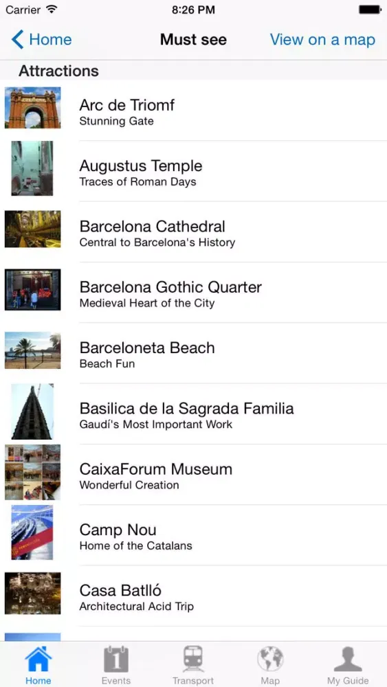Capturas de tela do Barcelona Travel Guide Offline