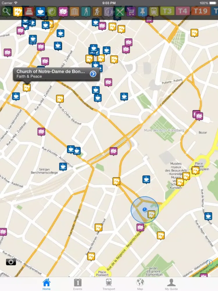Capturas de tela do Brussels Travel Guide Offline iPad 